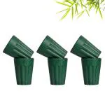Eha Set of 6 Earth-Friendly Cutting Chai Cups | 100 ml | Coffee Cup Made with Rice Husk & Bamboo Fibers | Microwave Safe Tea Set |Hot & Cold Coffee Mug, Milk & Tea Cup Set| Fern
