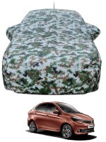 Auto Hub Waterproof Car Body Cover Compatible for Tata Tigor with Mirror Pocket and Antenna Pocket and Soft Cotton Lining, Elastic Bottom, Triple Stitched, windproof, with Bag, Waterproof Forest