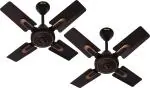 Gestor Marcus Ultra High Speed 24 Inch 600 Mm 4 Blade Ceiling Fan (Set Of 2), Smoked Brown
