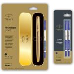 PARKER Frontier Gold Roller Ball and Ultra Refills Combo Pack Roller Ball Pen