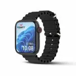 TEMPT Verge X Full Touch Unisex Smart Watch | 1.85 inch Bright IPS Display with 450 nits Brightness | Bluetooth Connectivity & Calling, SpO2 Function | 60+ Watch Face |Android & iOS Compatible (Black)