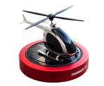 YOURKARTS.COM Solar Metal helicopter car perfume rotating 360 degree with organic fragrance (Red)