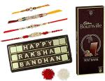 Fabbites Happy Rakshabandhan Chocolate Message Cadbury Bournville, Rakhi, Roli And Chawal 22 X 7 X 2.5 Cm