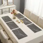HOKIPO PVC Washable 6 Pieces Dining Table Mats - 45x30 cm (AR2160)
