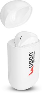 Ubon BT-190 White True Wireless Built-In 15Hrs Backup Wireless Single Ear Bluetooth Headset