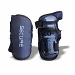 Jaspo Black Secure Hybrid Wrist Guards For Skating Cycling, Small Size