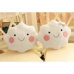 The Purple Tree Cloud Pair Cushions For Kids Room (Pack of 2 , 16x16 inch , Velvet) kids cushion , soft toy , soft plush pillow , cot cushion , nursery décor , Baby Cushion