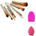 Lenon Beauty Naked 3 Professional Makeup Brush Set Of 12 & Egg Cosmetic Makeup Brush Cleaner & Beauty Makeup puff (3 Items in the set)