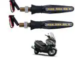 Kozdiko Front & Rear Side Sleek Yellow Indicator Light Set of 4 Pcs for Suzuki Burgman Street