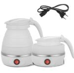 ZURU BUNCH Portable Electric Kettle, Travel Foldable Kettle with Silicone Electric Insulation Heating Boiler Tea Pot for Camping 600ml, 110-220V Food Grade Silicone Foldable Kettle (White)