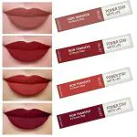 Perpaa Visionary Nude, Apple Red, Flirty Red, Cherry Red Liquid Matte Lipstick (Pack Of 4)