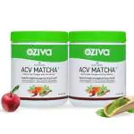 OZiva Plant Based Apple Cider Vinegar Match 50g & ACV Fizzy Drink, 6 Sachets (Combo Pack)