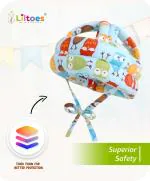 Liltoes Owl Print Blue Baby Safety Helmet