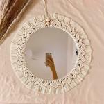 Saaz Macrame Hanging Wall Mirror|210| with Macrame Round Mirror Art Boho Decor