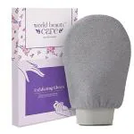 WBC WORLDBEAUTYCARE Moroccan Hammam Exfoliating Kessa Scrub Glove Shower Scrub Gloves Body Facial Tan Massage Mitt Double layered Imported (Grey)