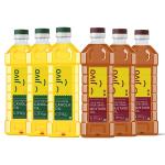 Jivo 3L Mustard Oil + 3L Canola Oil (Combo)
