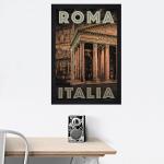 Chaque Decor Roma Italia Texture Paper Framed Art Print 19.25 Inches X 13.25 Inches Modern Art ,Perfect for Home Decor, For Living Room, Bed room, Office, Hotel,wall decoration