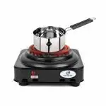 HM Hot Plate Radiant Cooktop Powder Coated Manual Electric Induction Cooktop Stove Chula 1500 Watts