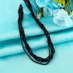 Memoir Natural Black Tourmaline Schorl multi strand 6 layer Choker Fashion Jewellery stone bead necklace for Women