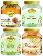 Dhampur Green Organic Raw Sugar Essential | Organic Jaggery Powder, Organic Desi Khand, Organic White Sugar and Natural Demerara Sugar, 3.2Kgs