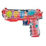 jilani transparent gear gun toy musical and lights