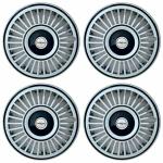 PRIGAN Black Silver 14 Inch Wheel Cover/Wheel Cap, Universal Model (for All 14 INCH Cars) (Set of 4 Pcs) Model- Vintage DC 14