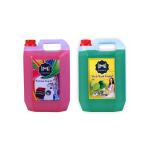 MIZZIWASH PINK Washing Machine liquid Detergent+ Green Dish Wash Gel (5+ 5 ltr) Multi-Fragrance