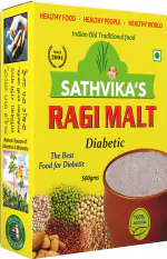 Sathvikas Ragi Malt Diabetic (500 grams) Pack Of 1.