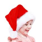SHIVAAY Santa Hat Unisex Christmas Hat, Velvet Comfortable Christmas Holiday Hat Thickening Classic Plush Christmas Decorations New Year Holiday Party Supplie