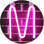 SATYAM KRAFT Marquee Letter-M Shaped Neon LED Light Decoration Wall Lamp, Pink-Acrylic