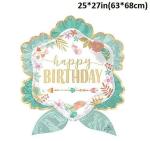 Festiko Flower Shaped Happy Birthday Jumbo 27 Mylar Balloon