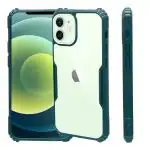 LIRAMARK Transparent Clear Shock Proof Back Cover Case Designed for Apple iPhone 12 Mini (Green)