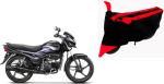 Sheen Red and Black Hero Splendor Plus Polyester Two Wheeler Cover