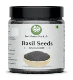 Go Vegan Raw Basil Seeds for weight loss - 300gm | Sabja Seed, Takmuria Seeds 300g (Jar Pack)