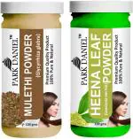 Park Daniel Pure And Natural Mulethi Powder And Heena Leaf Powder, 100 G Each (Combo Of 2) |Hair Care|Dandruff Control hair Powder|Healthy Strong Hair Mask