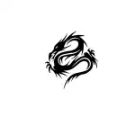 SIMPLY INKED Tribal Dragon Temporary Tattoo, Designer Tattoo for all (Tribal Dragon Tattoo) Pack of 2