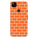 MobiEra Google Pixel 4a Orange Bricks Design Plastic Hard Case Cover