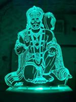 Arus Multicolor Lord Jai Hanuman Ji Shape Magic Night Lamp