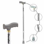 CHEVALIER Support Walking Stick/Cane for Old People Men/Women, Aluminium, Silver