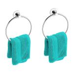 Plantex Silver Stainless Steel Towel Hanger 15.5 x 15.5 x 5 cm (pack of 2)