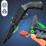 NHR Match Stick Gun for Diwali Celebration- No Bullet Required Pollution Free Pub-G Gun, Completely Safe, Diwali Matchstick Gun, Gun Toy, Gun, Gun for Kids, Match Stick Gun, Toy Gun for +10 Years Kids, Unique Gun For Kids- Black