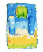 Cuteably Sky Blue Yellow New Born Baby Mattress