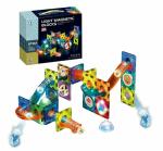The Flyer's Bay Fiddlys Abs Plastic Non Toxic 3D Magical Magnetic Construction Blocks and Race Track, 49 Pieces 3 Years and Up