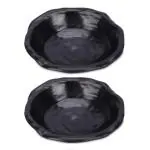 e kysa Multipurpose Bowls dinnerwareBlack Color, Set of 2