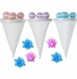 KUMISHRI Floating Lint Mesh Bag Hair Filter Net Pouch Washing Machine Hair Filter Cleaning Mesh Bag 3 Pcs, Silicone Washing Machine Laundry Balls Dryer 5 Pcs Tangle-Free Cleaning Washer Balls