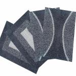 ROUSN Cotton Doormat for Bed Room,Living Room, Out Door in Door, Office Doormat, Doormat Set of 4 Piece. Size- Width 40 cm X Length 60 cm (Grey)