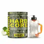 Hulk Nutrition Hard Core Pre-Workout with Caffeine with Bottle (Green Apple,195gm)