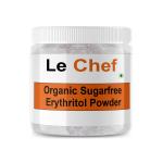 Le Chef Organic Erythritol 100% Natural Sweetener for Diabetes | Sugarfree | Keto Sweetener | Zero Glycemic Impact | 350g |