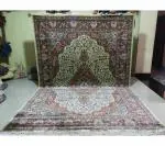 Hand Knotted Art silk Carpet Size 6'x9' Feet Traditional Antique Handicraft by Navratan Carpets Pvt. Ltd.