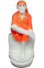 Sai Amrut Orange Resin Shirdi Sai Baba Idol